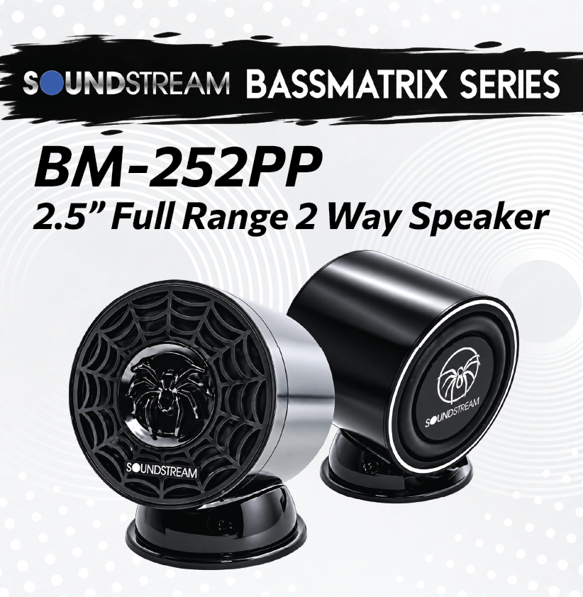 SOUNDSTREAM BASSMATRIX SERIES BM-252PP - 2.5" FULL RANGE 2 WAY SPEAKER
