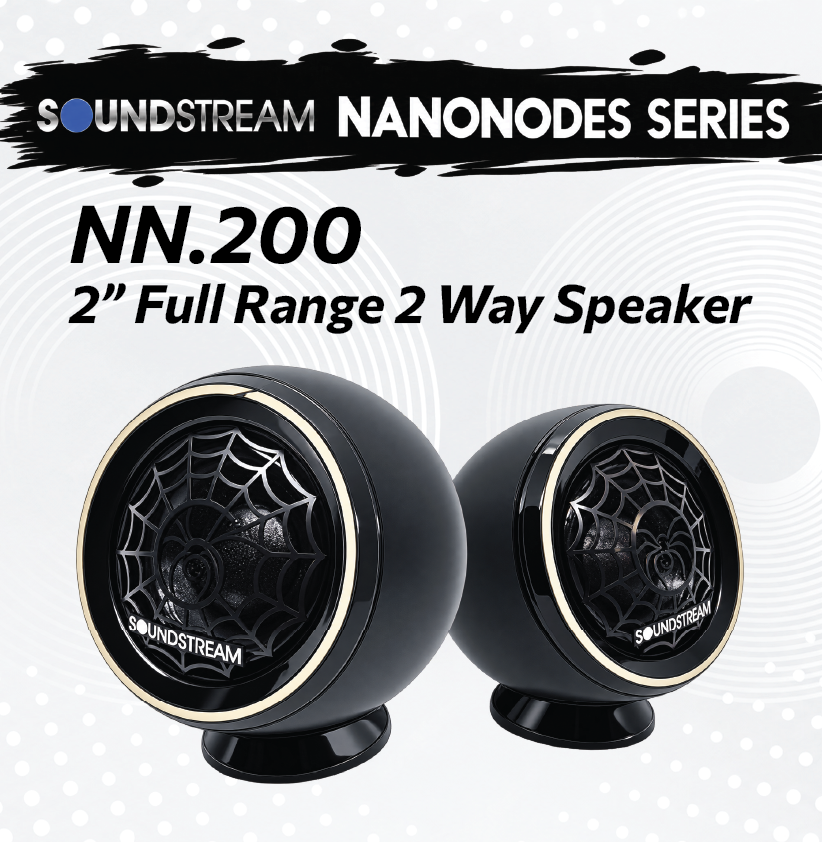 SOUNDSTREAM NANONODES SERIES NN-200 - 2" FULL RANGE 2 WAY SPEAKER