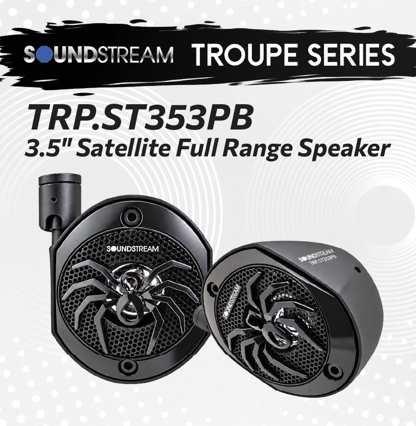 SOUNDSTREAM TROUPE SERIES TRP.ST353PB - 3.5" SATELLITE FULL RANGE SPEAKER